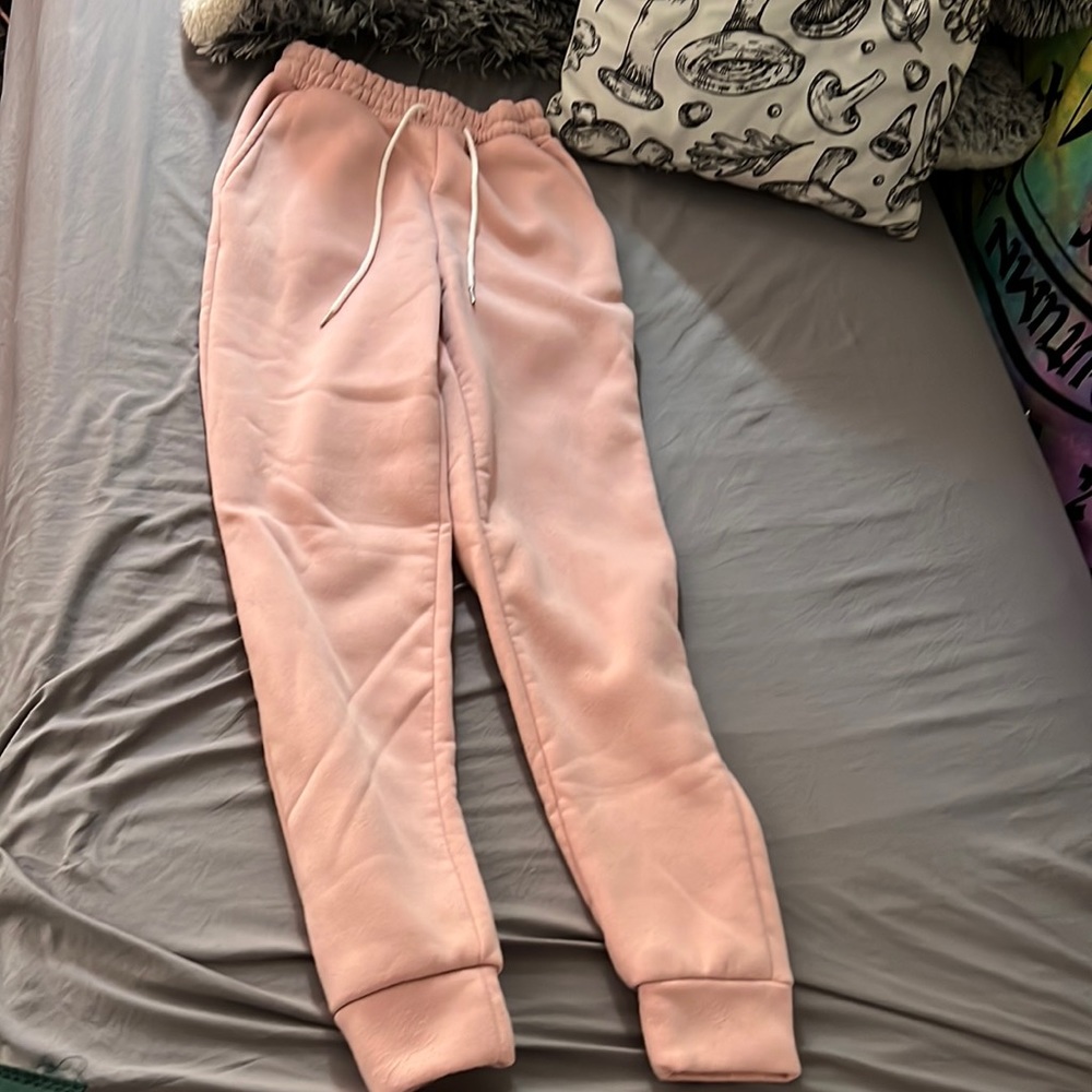 Pink sweat pants
